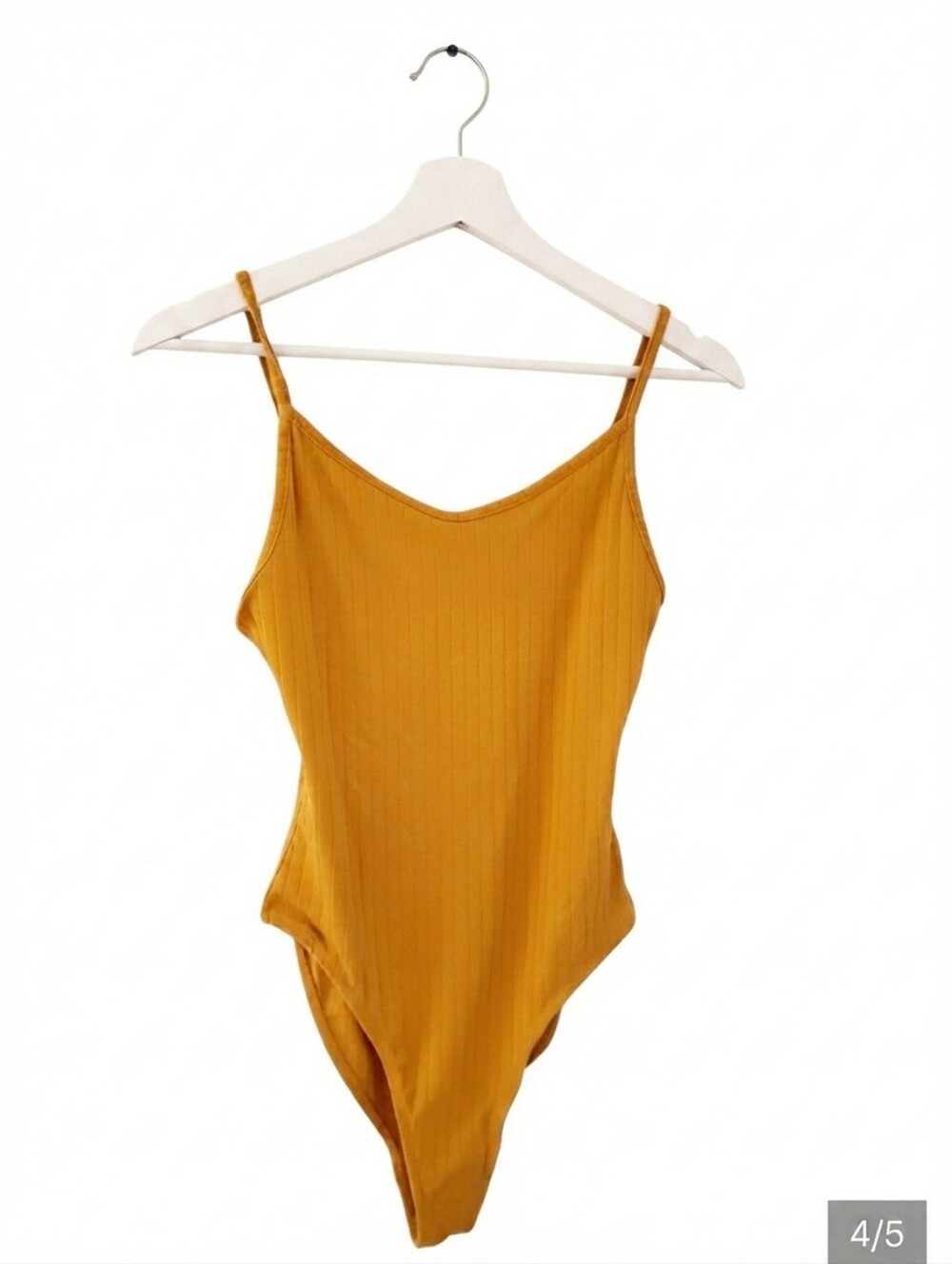 Yellow Ribbed Bodysuit - Picture 2 of 5